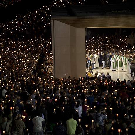 Mass in the candlelight procession, Shrine of Fatima