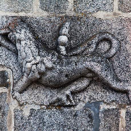 Detail of the Lion of Judah, House of the Black Cat, Trancoso